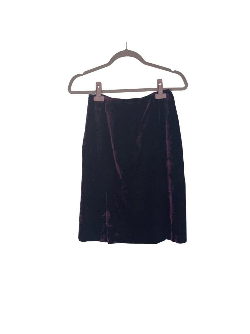 NWOT Gay Giano 42 6 Burgundy Velvet Skirt Crushed Velvet Witchy Dark Whimsigoth